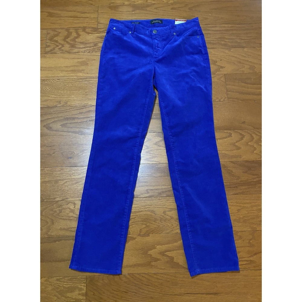 Talbots Flawless‎ Five Pocket Corduroy Straight Leg Blue Women's 8 NWT $90